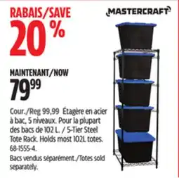 Canadian Tire 5-Tier Steel Tote Rack offer