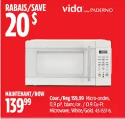 Canadian Tire vida by paderno 0.9 Cu-Ft Microwave offer