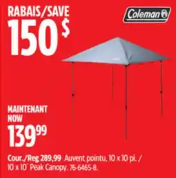 Canadian Tire 10 x 10´ Peak Canopy offer