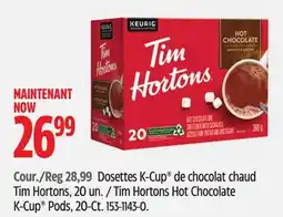Canadian Tire Tim Hortons Hot Chocolate K-Cup Pods, 20-Ct offer