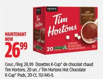 Canadian Tire Tim Hortons Hot Chocolate K-Cup Pods, 20-Ct offer