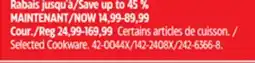Canadian Tire Selected Cookware offer