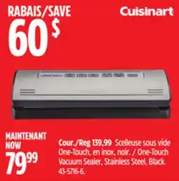 Canadian Tire One-Touch Vacuum Sealer, Stainless Steel, Black offer