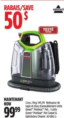 Canadian Tire Bissell Little Green Proheat 2X Carpet & Upholstery Cleaner offer