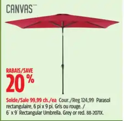 Canadian Tire 6´ x 9´ Rectangular Umbrella offer