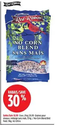 Canadian Tire Red Ribbon Corn Blend Bird Feed, 13kg offer