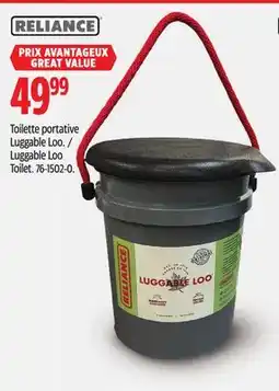 Canadian Tire Luggable Loo Toilet offer