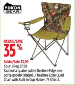Canadian Tire Realtree Edge Quad Chair with Built-in Cup Holder offer