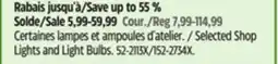 Canadian Tire Selected Shop Lights and Light Bulbs offer