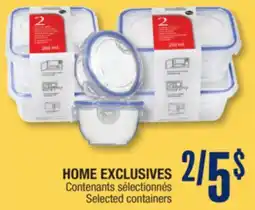 Jean Coutu HOME EXCLUSIVES Contenants sélectionnés offer