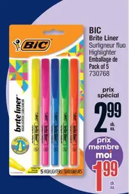 Jean Coutu BIC Brite Liner Highlighter offer