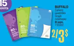 Jean Coutu BUFFALO Graph notebooks offer