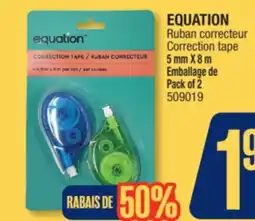 Jean Coutu EQUATION Correction tape offer