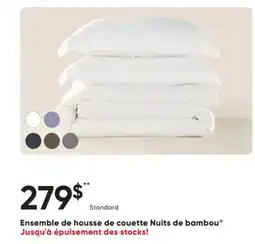 Dormez Vous Ensemble de housse de couette Nuits de bambou offer