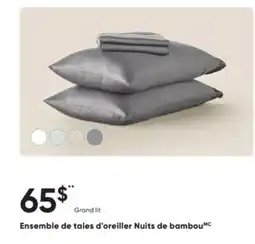 Dormez Vous Ensemble de taies d'oreiller Nuits de bambouMC offer