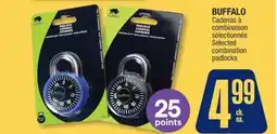 Jean Coutu BUFFALO Selected combination padlocks offer