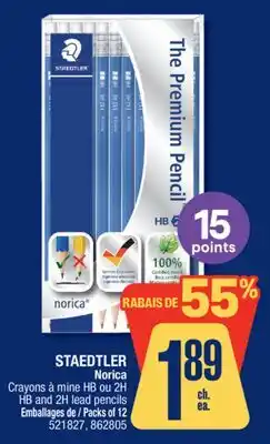 Jean Coutu STAEDTLER Norica HB and 2H lead pencils offer
