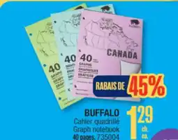 Jean Coutu BUFFALO Graph notebook offer