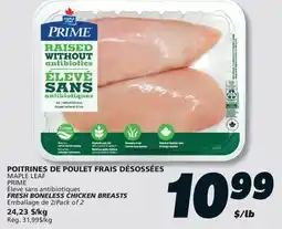 IGA MAPLE LEAF PRIME FRESH BONELESS CHICKEN BREASTS offer
