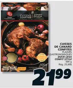 IGA PLAISIRS GASTRONOMIQUES DUCK LEGS CONFIT STYLE offer