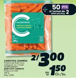 IGA COMPLIMENTS BABY-CUT CARROTS offer