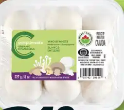 IGA COMPLIMENTS BIOLOGIQUE ORGANIC WHOLE WHITE MUSHROOMS offer