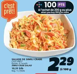 IGA C'EST PRÊT! SIMILI-CRAB SALAD offer
