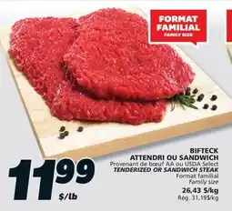 IGA TENDERIZED OR SANDWICH STEAK offer