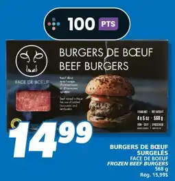 IGA FACE DE BOEUF FROZEN BEEF BURGERS offer