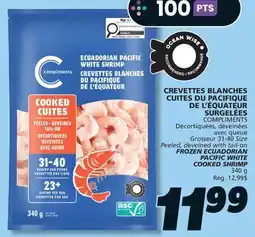 IGA COMPLIMENTS FROZEN ECUADORIAN PACIFIC WHITE COOKED SHRIMP offer