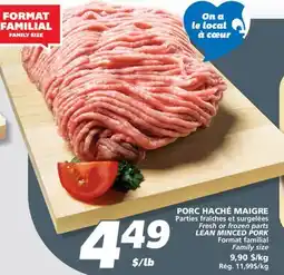 IGA LEAN MINCED PORK offer