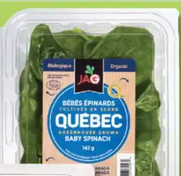 IGA ORGANIC GREENHOUSE BABY SPINACH offer