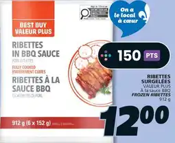 IGA VALEUR PLUS FROZEN RIBETTES offer