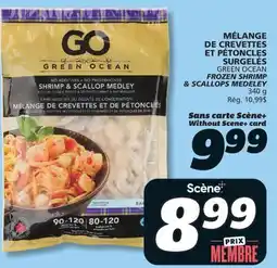 IGA GREEN OCEAN FROZEN SHRIMP & SCALLOPS MEDELEY offer
