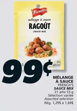 IGA FRENCH'S SAUCE MIX offer