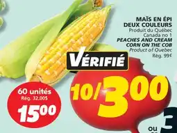 IGA PEACHES AND CREAM CORN ON THE COB offer