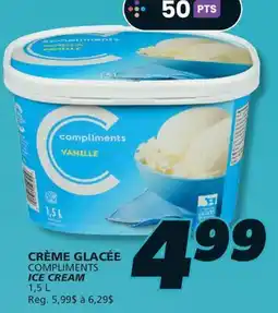 IGA COMPLIMENTS ICE CREAM offer