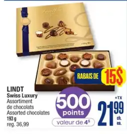 Jean Coutu LINDT Swiss Luxury Assorted chocolates offer