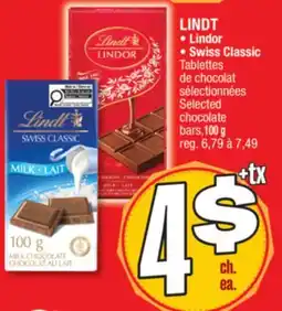 Jean Coutu LINDT, Lindor, Swiss Classic Selected chocolate bars offer