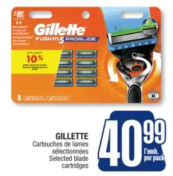 Jean Coutu GILLETTE Selected blade cartridges offer