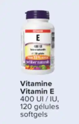 Jean Coutu WEBBER NATURALS Vitamin E offer