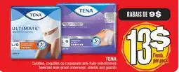 Jean Coutu TENA Selected leak-proof underwear, shields and guards offer