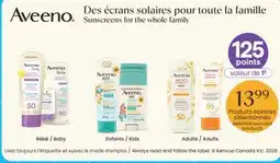 Jean Coutu Aveeno Selected suncare products offer