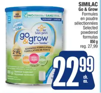 Jean Coutu SIMILAC Go & Grow Selected powdered formulas offer