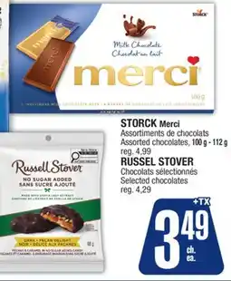Jean Coutu STORCK Merci Assorted chocolates, RUSSEL STOVER Selected chocolates offer