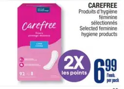 Jean Coutu CAREFREE Selected feminine hygiene products offer
