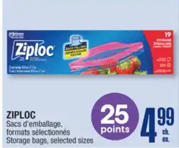 Jean Coutu ZIPLOC Storage bags offer