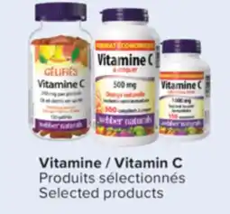 Jean Coutu WEBBER NATURALS Vitamin C Selected products offer