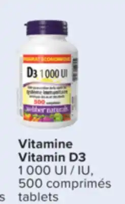 Jean Coutu WEBBER NATURALS Vitamin D3 offer
