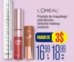 Jean Coutu LOREAL Selected makeup products offer